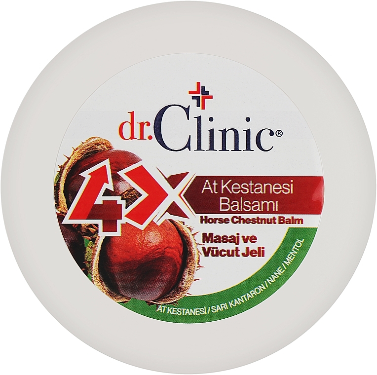 Масажний гель з кінським каштаном - Dr. Clinic 4X Horse Chestnut Balm — фото N1