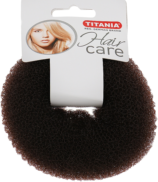 Зажим для волосся об'ємний, коричневий, 11см - Titania — фото N1