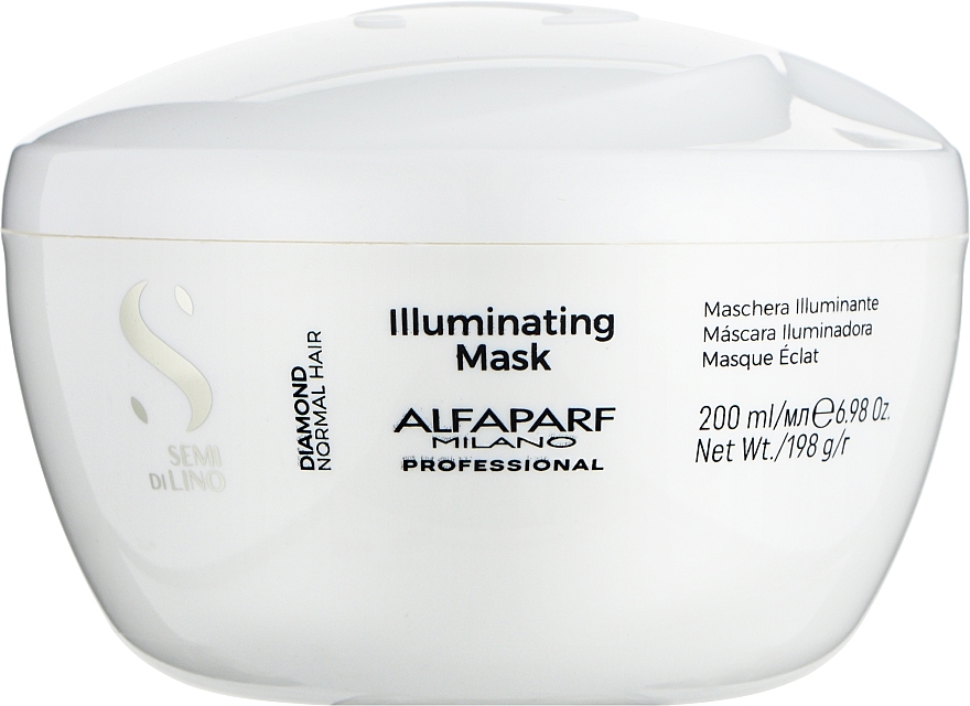 Маска для блеска волос - Alfaparf Milano Semi Di Lino Diamond Illuminating Mask — фото N1