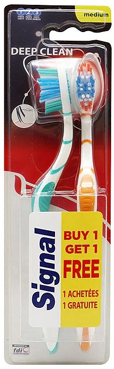 Набір зубних щіток, середні, 4 шт. - Signal Deep Clean Medium Toothbrush Pack — фото N1