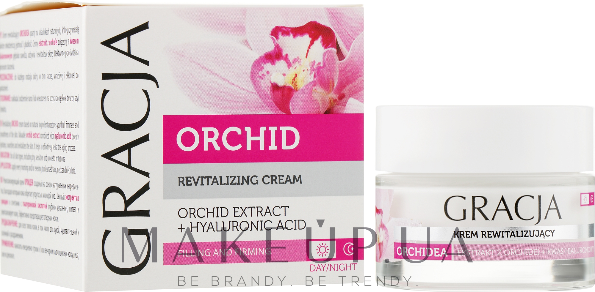 Ревіталізуючий крем проти зморшок з екстрактом орхідеї і гіалуроновою кислотою - Miraculum Gracja Orchid Revitalizing Anti-Wrinkle Day/Night Cream — фото 50ml