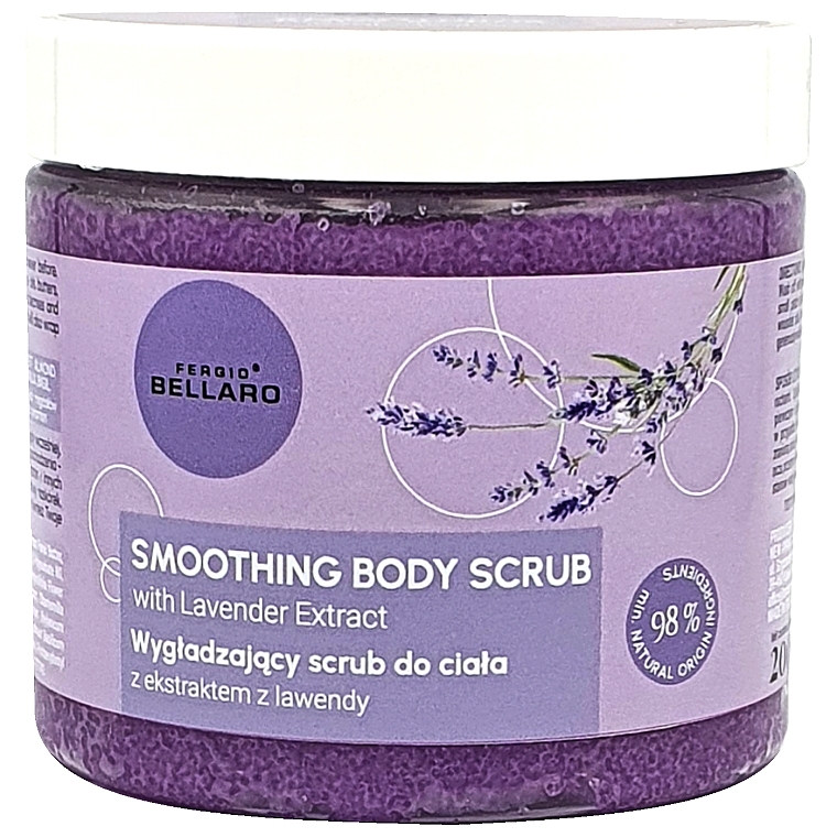 Розгладжувальний скраб для тіла з екстрактом лаванди - Fergio Bellaro Smoothing Body Scrub — фото N1