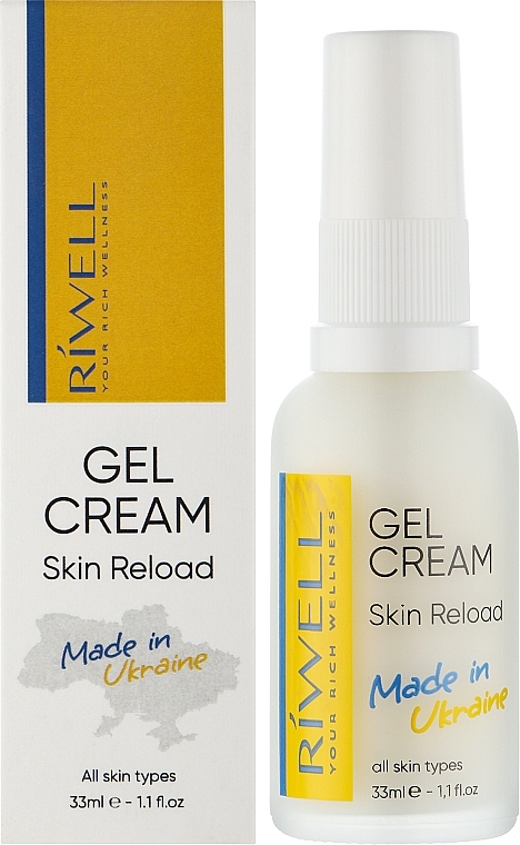 Гель-крем с софольянсом, ниацинамидом, центеллой и биодоступной серой - Riwell Skin Reload Gel Cream — фото N2
