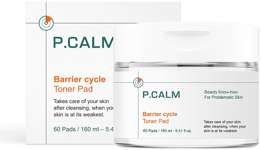 Пади-тонер для регенерации барьера кожи - P.CALM Barrier Cycle Toner Pad — фото N8