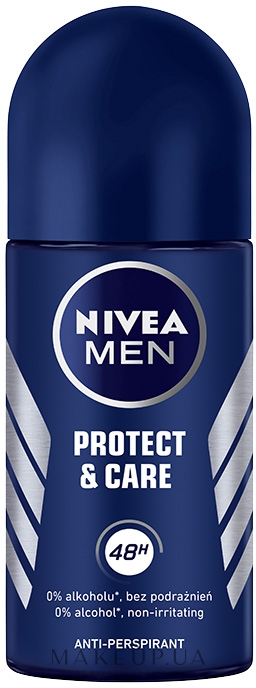 Дезодорант шариковый "Защита и забота" - NIVEA MEN Protect and Care Deodorant Roll-On 48H — фото 50ml