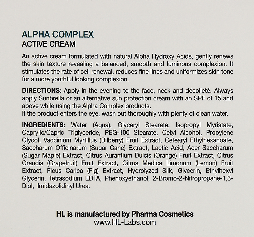 Активний крем - Holy Land Cosmetics Alpha Complex Active Cream — фото N3