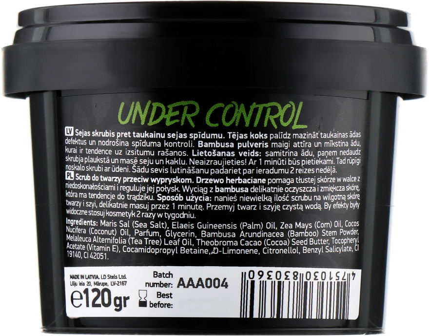 Скраб для лица "Under Control" - Beauty Jar Anti-Blemish Scrub For Face — фото N2