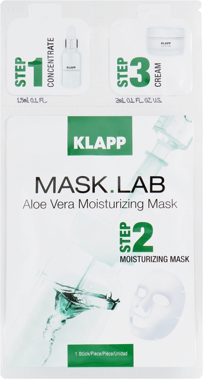 Маска «Алоэ Вера » - Klapp Mask Lab Aloe Vera Moisturizing Mask — фото N1