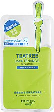 Духи, Парфюмерия, косметика Маска тканевая с маслом чайного дерева - Bioaqua New Tea Tree Maintenance