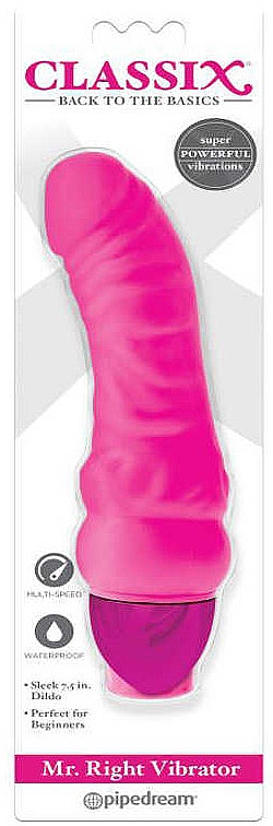 Рельефный вибратор, розовый - Pipedream Classix Mr Right Vibrator