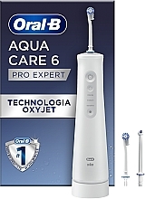 Ирригатор с технологией "Oxyjet", бело-серый - Oral-B Pro-Expert Power Oral Care AquaCare Series 6 MDH20.026.3 — фото N1