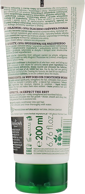 Кондиционер для ослабленных волос "Чёрная редька" - Farmona Herbal Care Conditioner — фото N2