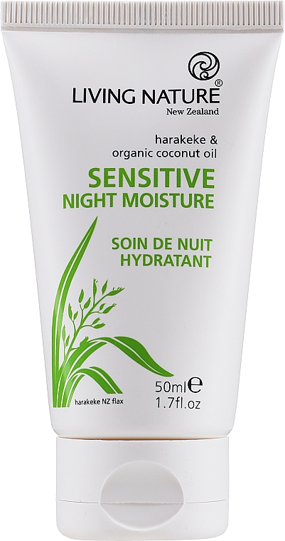 Нічний крем для обличчя - Living Nature Sensitive Night Moisture Cream — фото N1