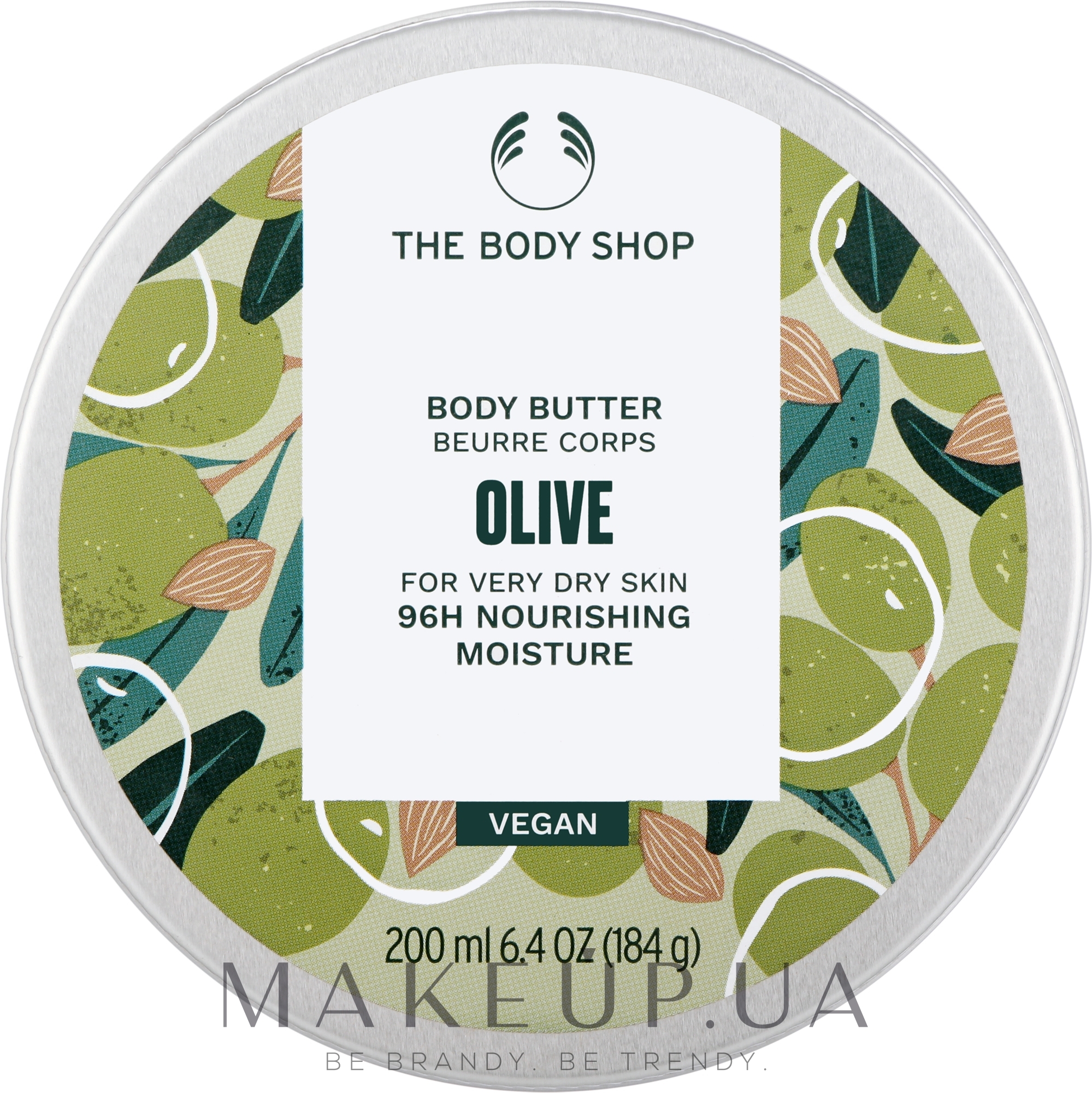Масло для тіла "Оливка" - The Body Shop Olive Body Butter For Very Dry Skin 96H Nourishing Moisture — фото 200ml