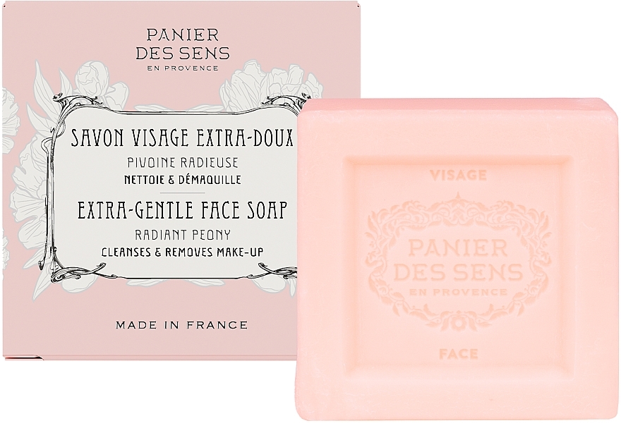 Екстраніжне мило для обличчя - Panier des Sens Radiant Peony Extra-Gentle Face Soap — фото N1