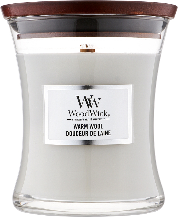 Ароматична свічка в склянці - WoodWick Hourglass Candle Warm Wool — фото N1