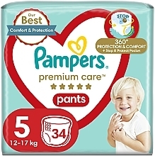 Духи, Парфюмерия, косметика Подгузники-трусики Premium Care Pants Junior 5 (12-17 кг), 34 шт - Pampers