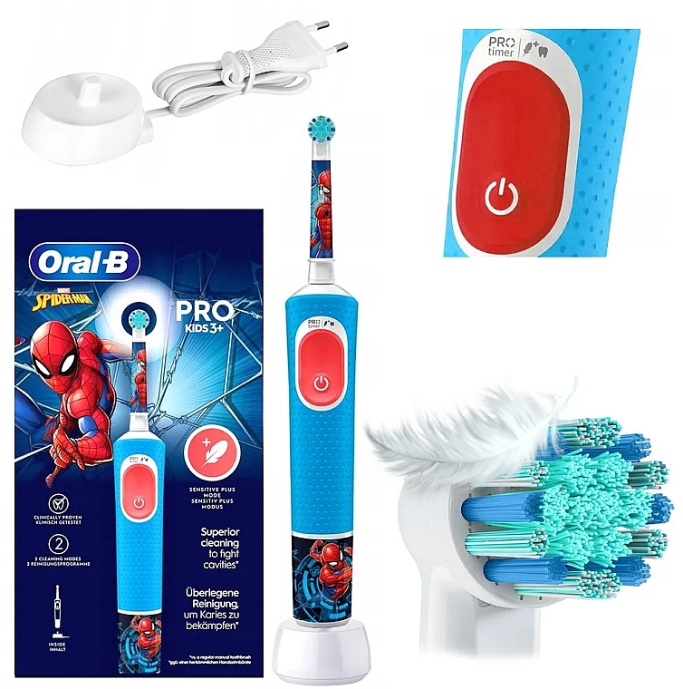 Электрическая зубная щетка - Oral-B Braun Vitality Pro Kids 3+ Spiderman — фото N2