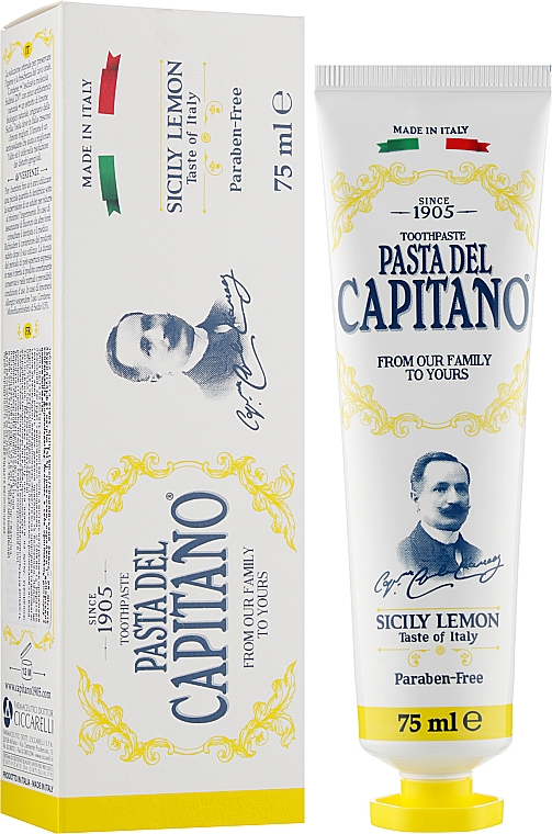 Зубная паста "Сицилийский лимон" - Pasta Del Capitano Sicily Lemon Toothpaste — фото N2