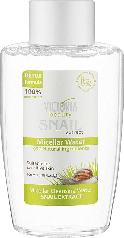 Набір - Victoria Beauty Snail Extract (f/cr/50ml + h/cr/50ml + micel/wat/100ml + sponge + bag) — фото N7