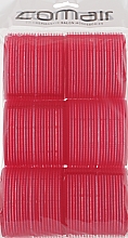 Бігуді-липучки "Jumbo" червоні, d70 - Comair — фото N1