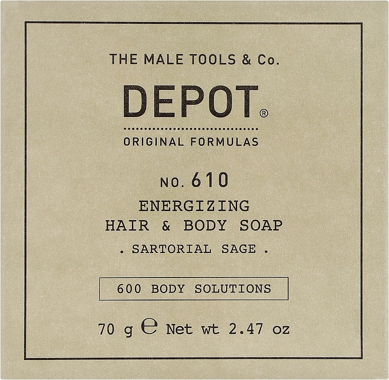 Мыло энергетическое для волос и тела - Depot Body Solutions 610 Energizing Hair & Body Soap — фото N1