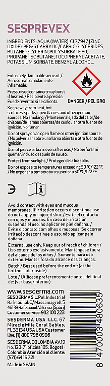 Защитная пена - SesDerma Laboratories Sesprevex Protective foam — фото N3