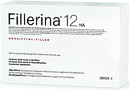 Дермато-косметическая система, уровень 4 - Fillerina 12 HA Densifying-Filler Intensive Filler Treatment Grade 4 (gel/28ml + cr/28ml + applicator/2шт) — фото N1