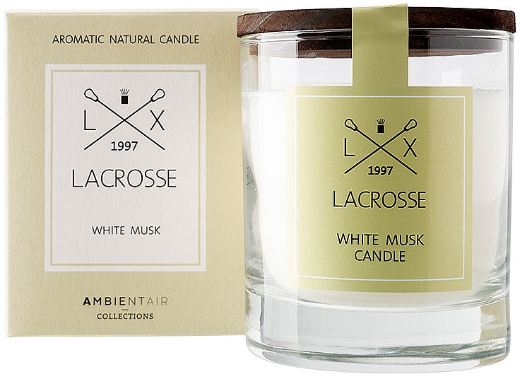 Ароматическая свеча - Ambientair Lacrosse White Musk Candle — фото N1