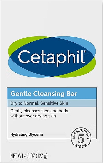 Мыло для чувствительной кожи лица и тела - Cetaphil Gentle Cleansing Bar — фото N1