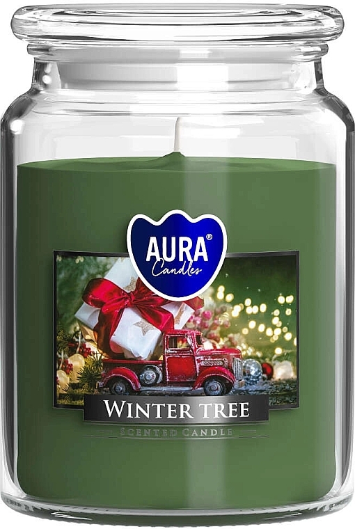 Ароматическая свеча в банке "Зимнее дерево" - Bispol Aura Scented Candle Winter Tree — фото N3