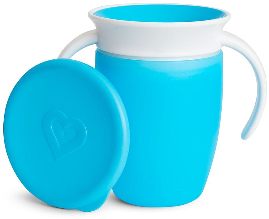 Чашка-непроливайка з кришкою, блакитна, 207 мл - Miracle — фото N1