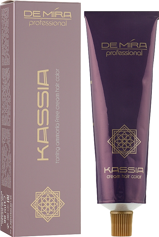 Безаміачна професійна стійка крем-фарба для волосся з олією мирри - DeMira Professional Kassia Ammonia Free
