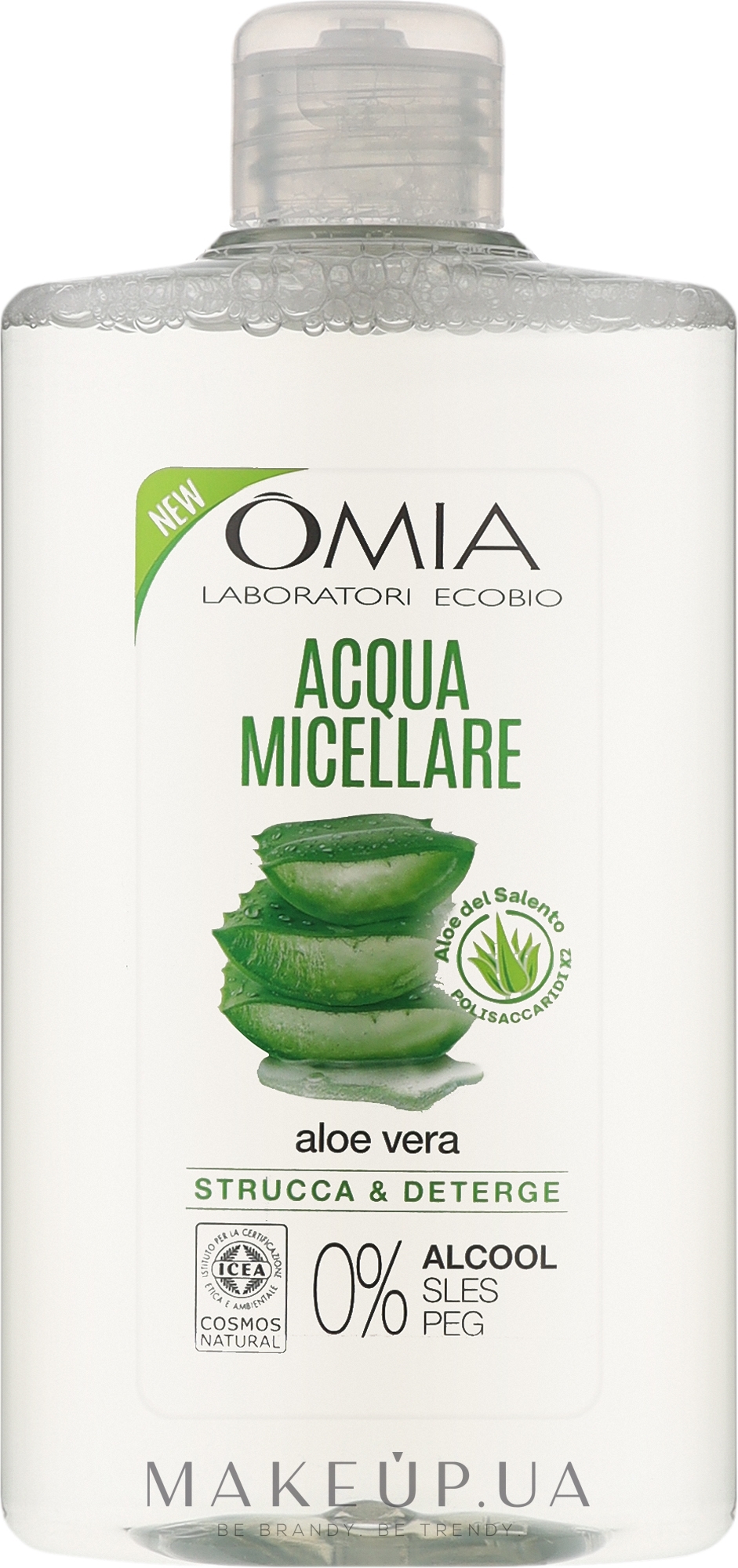 Міцелярна вода "Алое вера" - Omia Laboratori Ecobio Micellar Water Aloe Vera — фото 400ml
