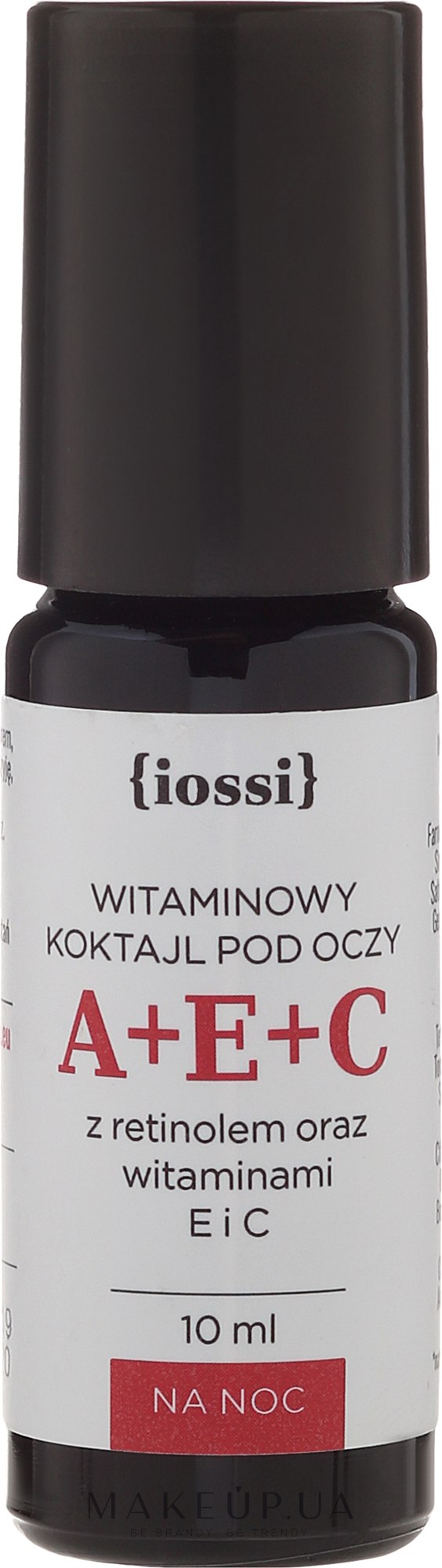 Витаминный коктейль для глаз на ночь - Iossi Vitamin Eye Cocktail A+E+C — фото 10ml