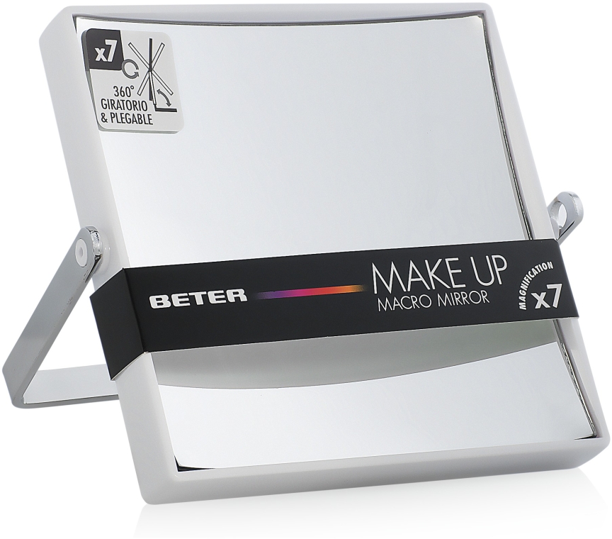 Дзеркало складне двостороннє з x7 збільшенням, біле - Beter Viva Make Up Macro Mirror