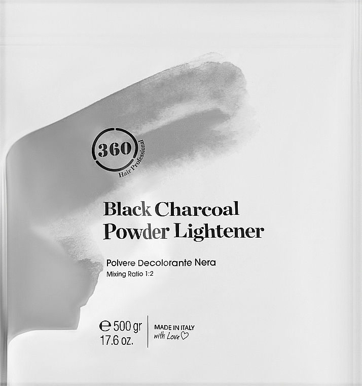 Антижовта освітлювальна пудра для волосся 9 рівнів - 360 Hair Professional Black Charcoal Powder Lightener  — фото N1