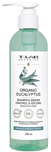 Шампунь для жирного волосся - T-Lab Professional Organics Organic Eucalyptus Shampoo — фото N1