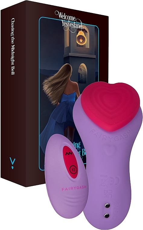 Вібратор-масажер, фіолетовий - Fairygasm HeartGem — фото N1