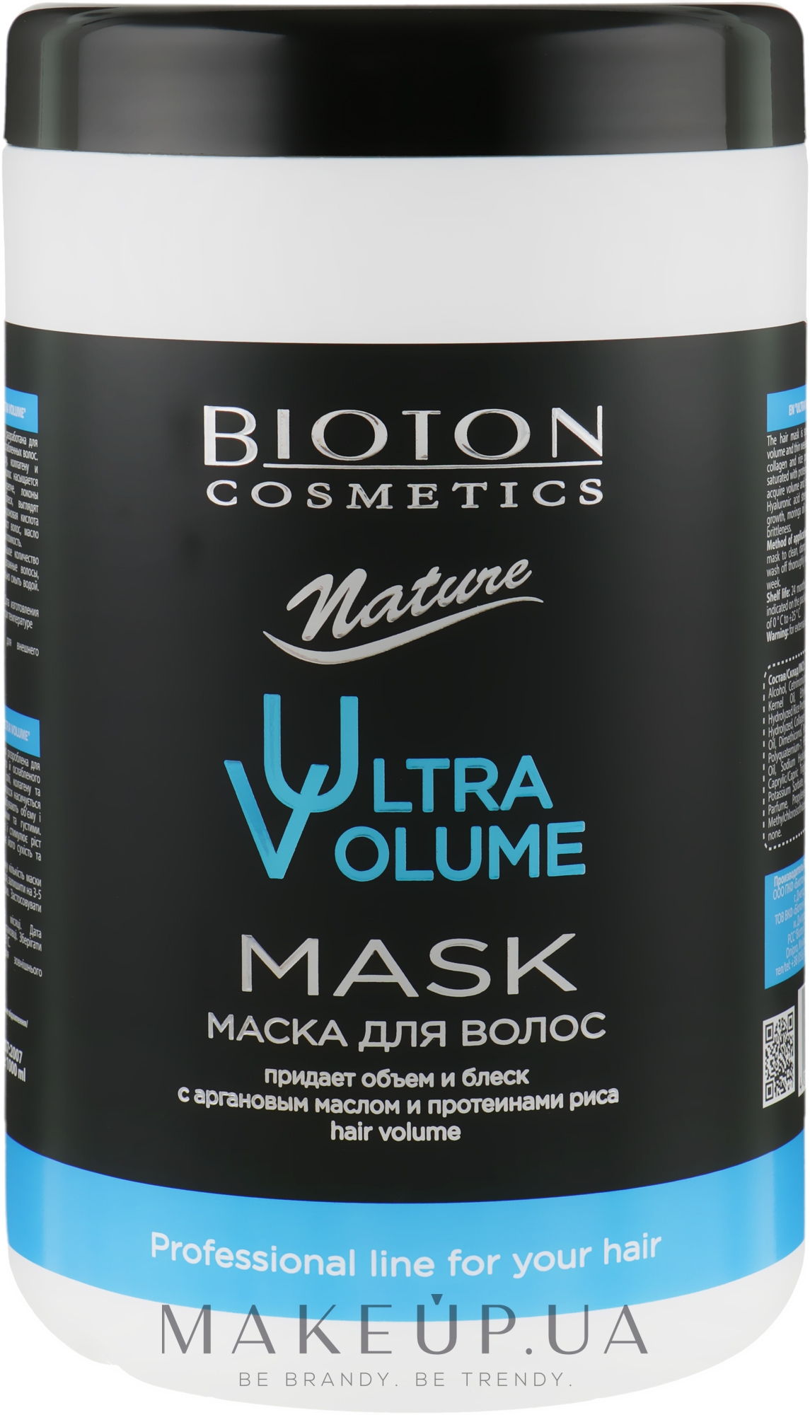 Маска для волос - Bioton Cosmetics Nature Professional Ultra Volume Mask — фото 1000ml