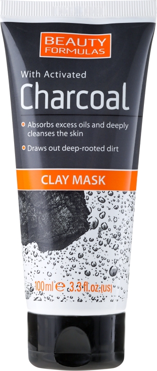Очищающая маска с белой глиной и углём - Beauty Formulas Charcoal Clay Mask