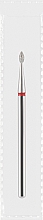 Парфумерія, косметика Фреза алмазна червона «Оливка», діаметр 1,6 мм, довжина 3 мм - Divia DF005-16-R