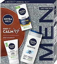 Набор - NIVEA MEN Keep It Calm 2024 (f/cr/75ml + f/gel/100ml + sh/gel/250ml) — фото N1