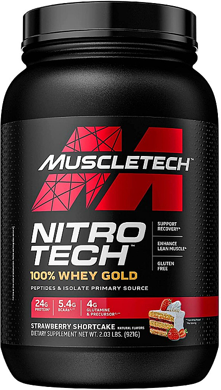 Диетическая добавка - MuscleTech Nitro Tech 100% Whey Gold  — фото N1