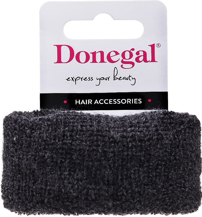 Резинка для волосся, FA-5637, темно-сіра - Donegal — фото N1