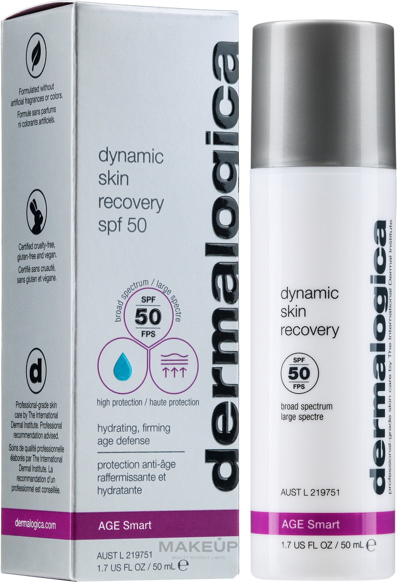 Активный восстановитель кожи лица - Dermalogica Age Smart Dynamic Skin Recovery SPF50 — фото 50ml