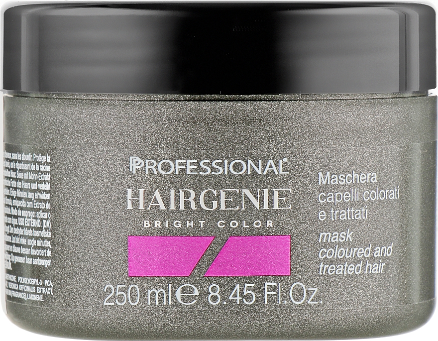 Маска для блиску фарбованого й пошкодженого волосся - Professional Hairgenie Bright Color Mask — фото N1