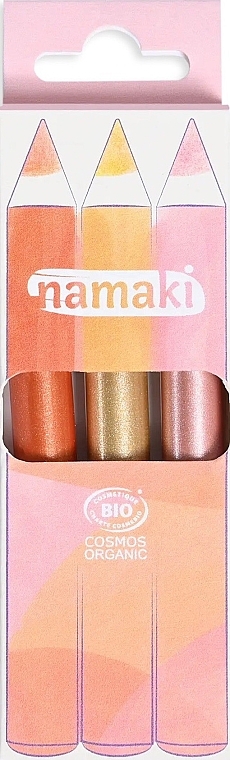 Набор карандашей с блестками для раскрашивания лица - Namaki Cosmos Organic Sunshine (f/paint/3x2,1g) — фото N1