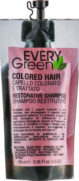 Шампунь для фарбованого та обробленого волосся, з олією абрикоса і томатним соком - Dikson EG Colored Shampoo — фото N2