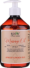 Духи, Парфюмерия, косметика Масло для массажа - Eco U Massage Oil Sweet Apricot & Peach Oil